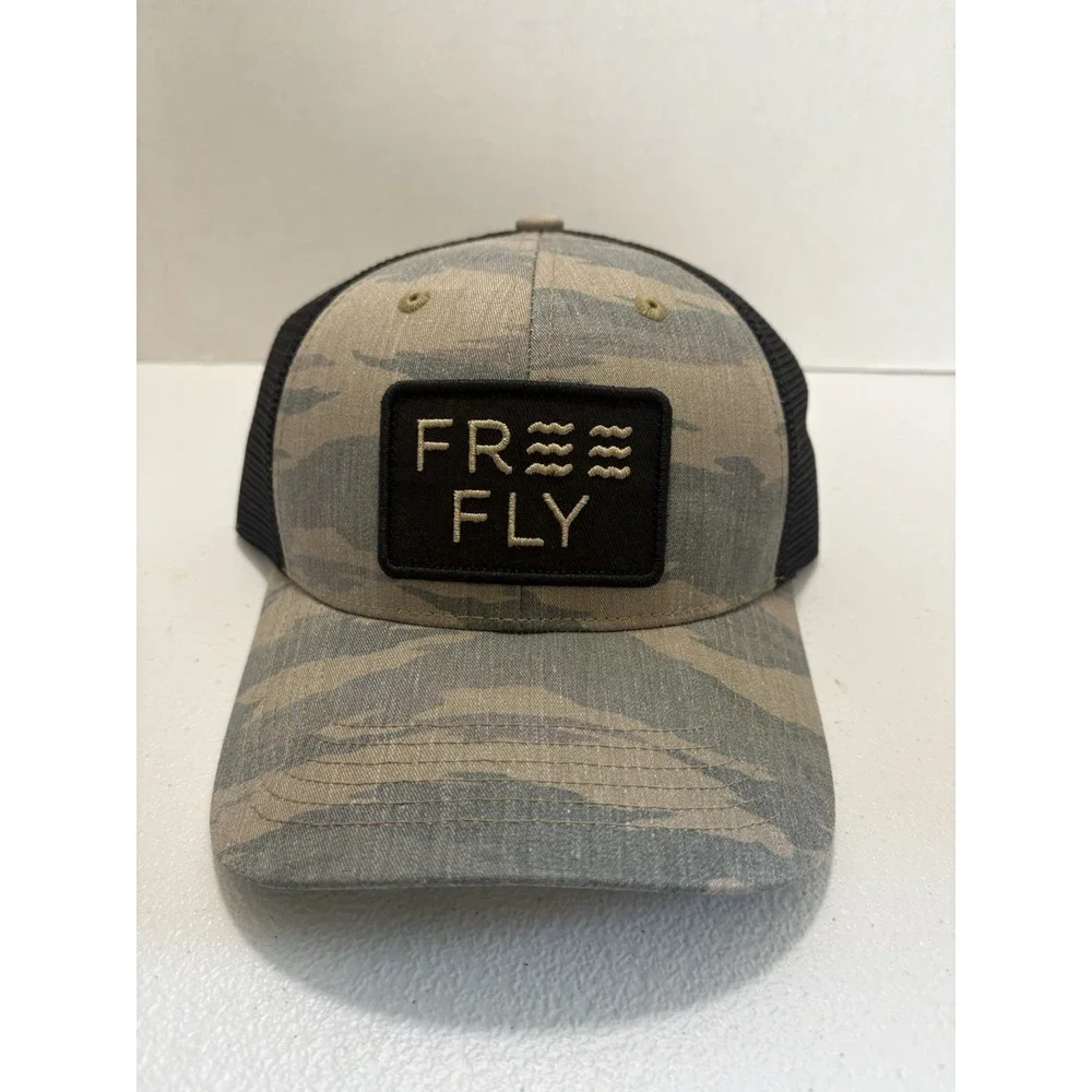 NEW Free Fly Apparel Wave Trucker Hat OS Congaree Camo Outdoor Mesh Cap Snap